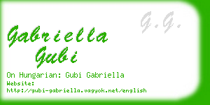 gabriella gubi business card